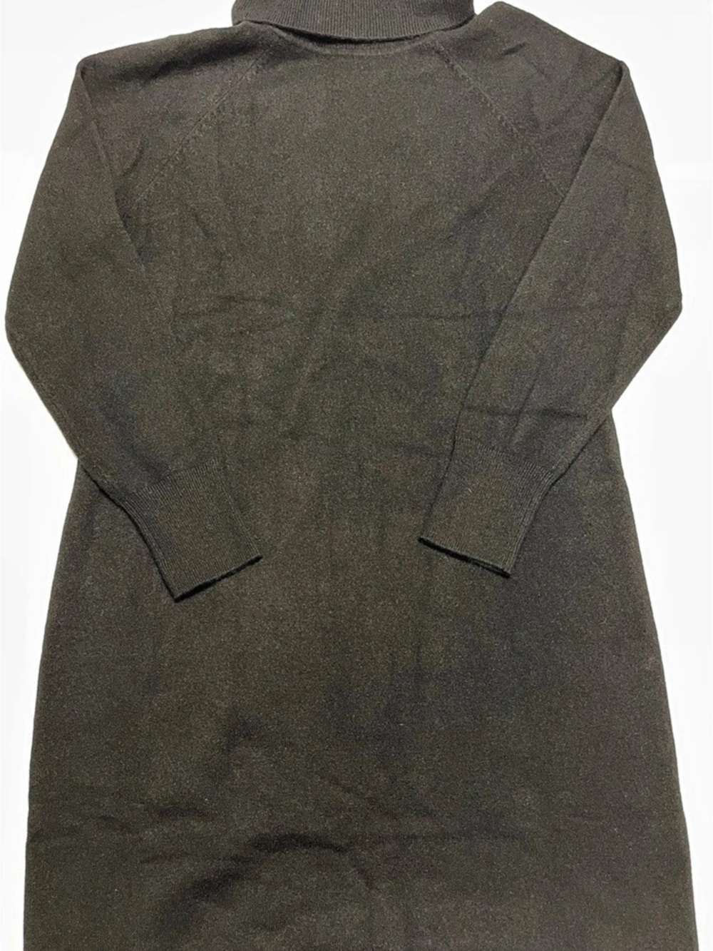 Quince Mongolian Cashmere Turtleneck Sweater Dress Black Medium